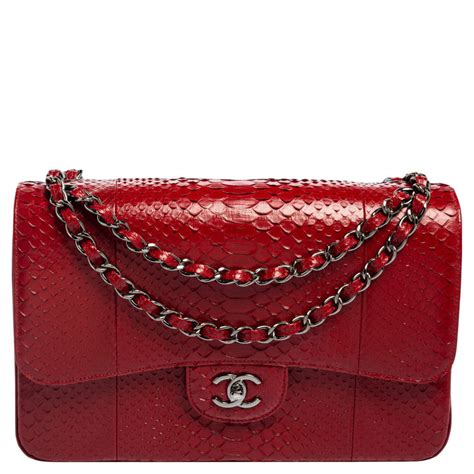 chanel python bag red|Chanel python bags price.